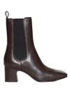 ASH CHOCOLATE LEATHER ANKLE BOOT 45 MM HEEL