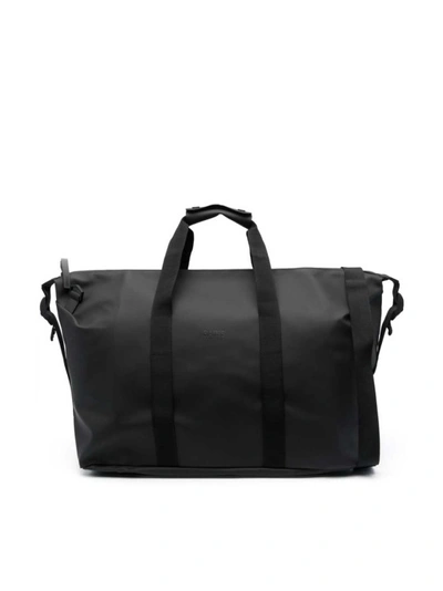 Rains Black Waterproof Rubberised Holdall