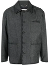 Golden Goose Journey Embroidered Virgin Wool Work Jacket In Grey