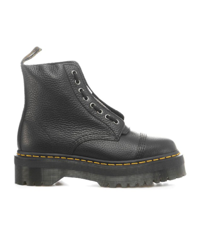 Dr. Martens' Sinclair Milled Nappa Combat Boots In Black