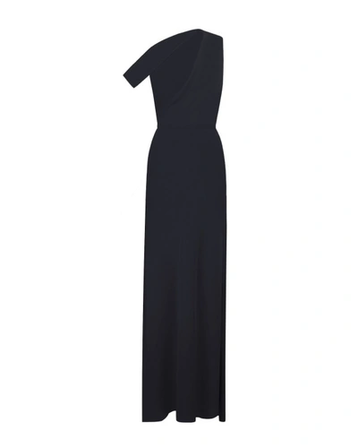Gemy Maalouf Black Crepe Long Dress - Long Dresses