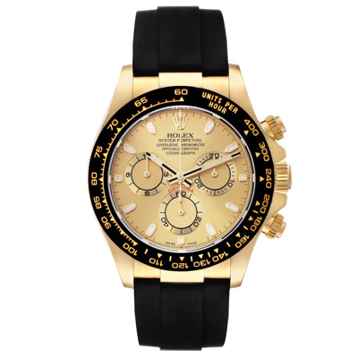 Rolex Daytona Yellow Gold Champagne Dial Ceramic Bezel Mens Watch 116518 Unworn In Not Applicable