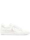 GOLDEN GOOSE WHITE LEATHER SNEAKERS