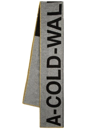 A-cold-wall* Large Logo Scarf - Wool - Grey