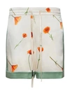 Nahmias Mens Poppy Ivory Poppy Colour-blocked Stretch-silk Shorts In White