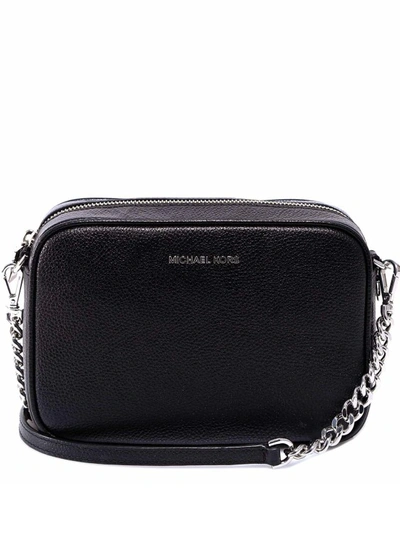 Michael Kors Leather Shoulder Bag In Black