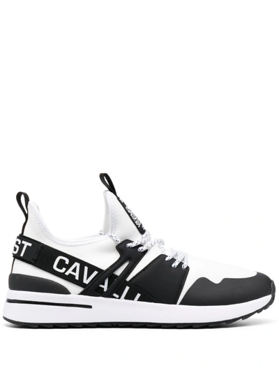 Just Cavalli Logo-tape Slip-on Sneakers In White