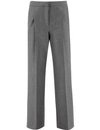 LE TRICOT PERUGIA GREY SARTORIAL WOOL TROUSERS