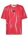 DOLCE & GABBANA ALL-OVER GRAPHIC PRINT RED COTTON T-SHIRT
