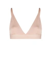 Baserange Beige Triangle Bra In Pink