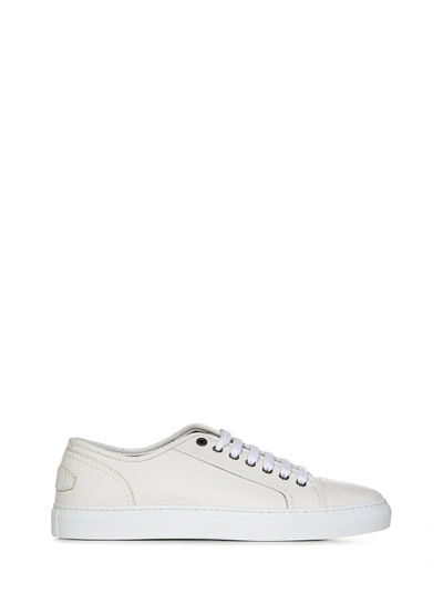 Brioni White Deerskin Leather Sneakers
