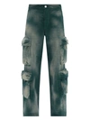 Amiri Patterned-jacquard Cargo Trousers In Green