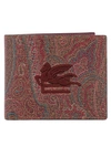 ETRO COATED CANVAS WALLET WITH PAISLEY MOTIF
