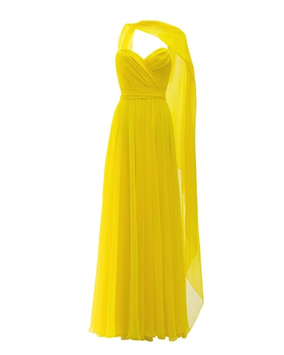 Gemy Maalouf Flowy Dress - Long Dresses In Yellow