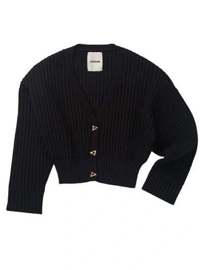 Aeron Morrow Knitted Cardigan In Black