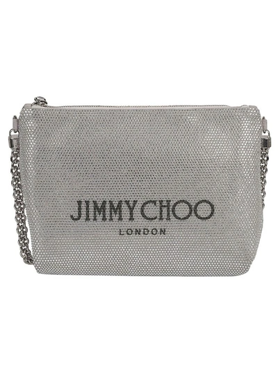 Jimmy Choo Calle Shoulder Bag In Silver