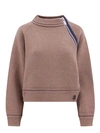 SACAI CASHMERE BLEND SWEATER WITH LATERAL SLIT