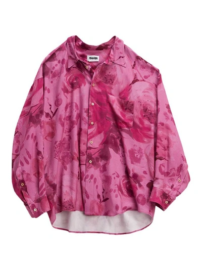 Magliano Floral-print Tonal Shirt In Pink