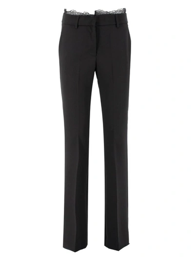 Ermanno Scervino Black Straight Fit Tailored Trousers