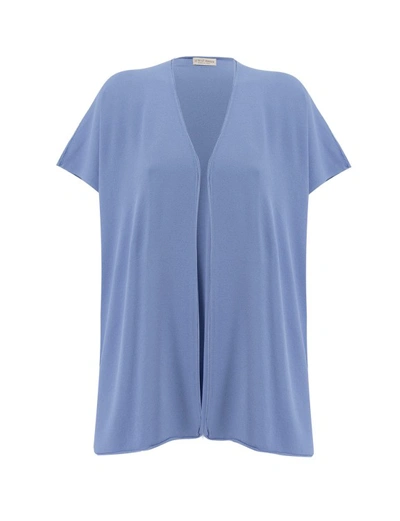 Tシャツ・カットソー Le Tricot Perugia Short-Sleeved Blue Cardigan With Hidden Le Tricot Perugia Short-Sleeved Blue Cardigan With Hidden