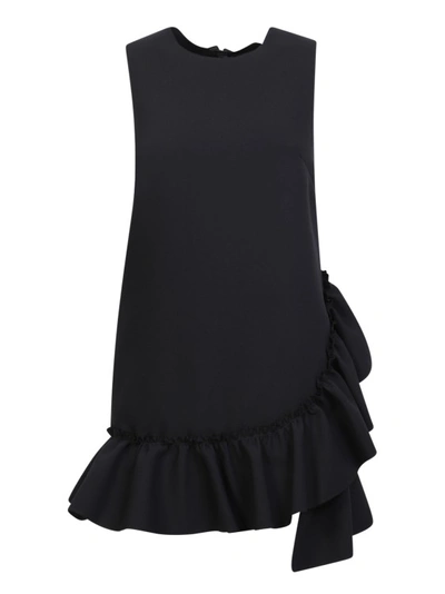 Msgm Ruffled Black Minidress