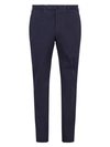 Incotex Blue Cotton Slim Fit Trousers