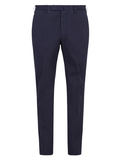 Incotex Blue Cotton Slim Fit Trousers