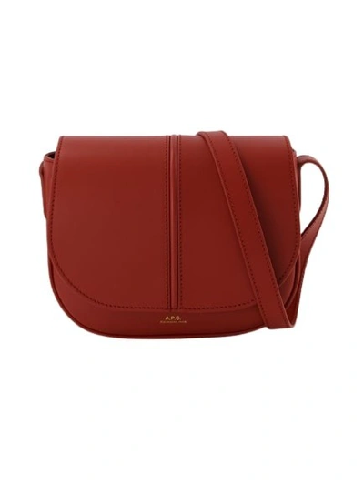 Apc Betty Crossbody - Leather - Smoked Red In Burgundy