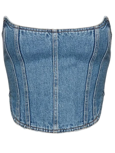 Magda Butrym Bustier-top Aus Denim In Blue