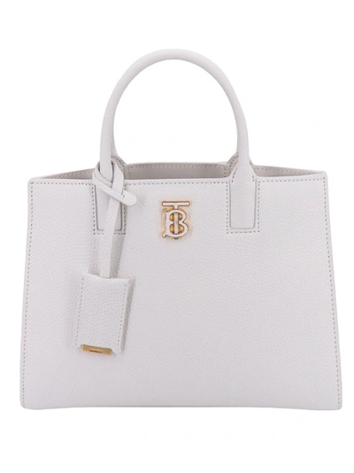 Burberry Iconic Monogram Leather Handbag In White