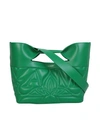ALEXANDER MCQUEEN GREEN QUILTED LEATHER BAG