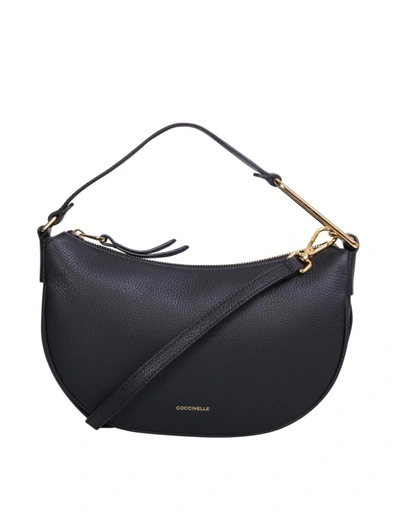 Coccinelle Priscilla Leather Shoulder Bag In Black