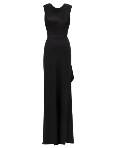 Gemy Maalouf Backless Black Slim Dress - Long Dresses