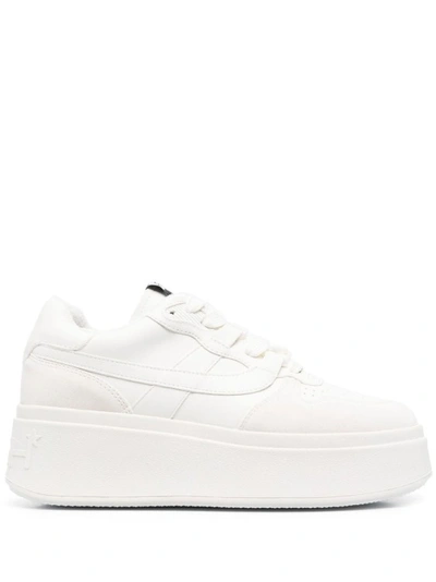Ash Match Trainers In White Suede And Leather