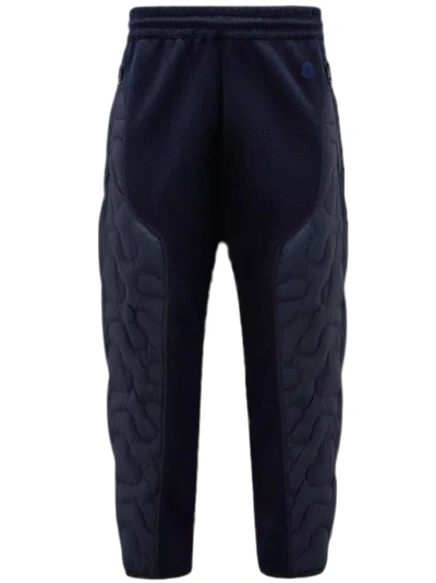 Moncler Quilted Pants In Dark Blue