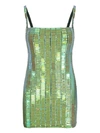 Attico Rue Sequin-embellishment Mini Dress In Green