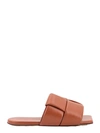Bottega Veneta Leather Patch Sandals In Brown