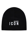 DSQUARED2 ICON-EMBROIDERED RIBBED BEANIE