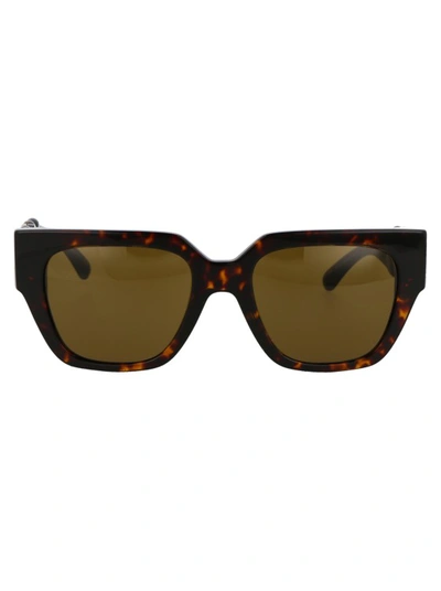 Versace Eyewear Square Frame Sunglasses In Brown
