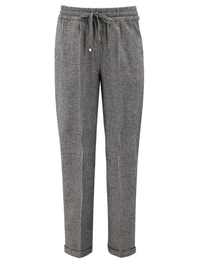 KITON SOFT VIRGIN WOOL BLACK TROUSERS