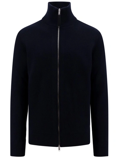Maison Margiela Cotton And Wool Cardigan In Black