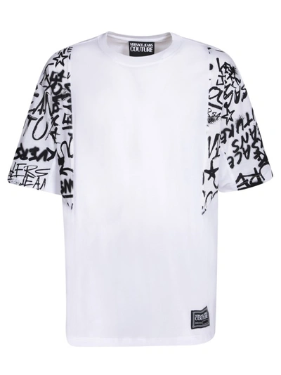 Versace Jeans Couture Graffiti-print Cotton T-shirt In White