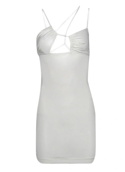 Nensi Dojaka Asymmetric Bra Dress In White
