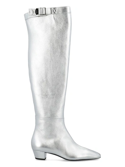 Tom Ford Women's Metallic Leather Over-the-knee Boots In Silver