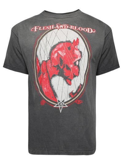 Saint Michael Devil Short Sleeve T-shirt In Black | ModeSens