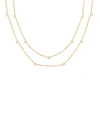 EF COLLECTION DIAMOND CROWN DOUBLE STRAND NECKLACE