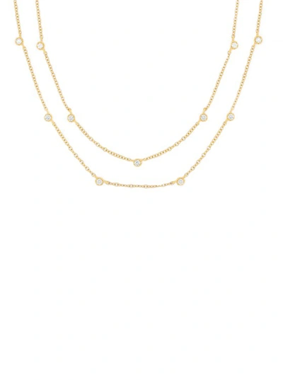 Ef Collection Diamond Double Crown Layer Necklace In Not Applicable