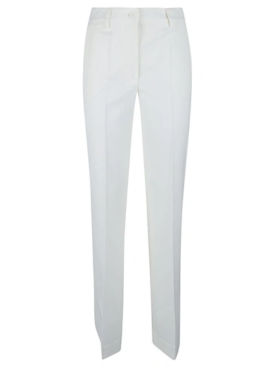 P.a.r.o.s.h Mid-rise Virgin-wool Flared Trousers In White