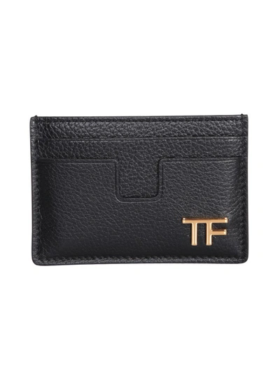 Tom Ford Men's Croc-effect Leather T-Line Passport Holder