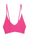 Jacquemus Pralu Logo-plaque Cropped Top In Pink